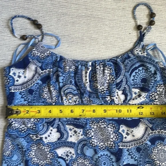 💙The Loft:  Blue paisley print summer dress - Picture 6 of 6